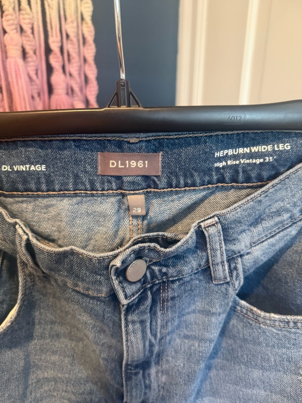 DL1961 Hepburn Wide Leg Jeans in Light Blue